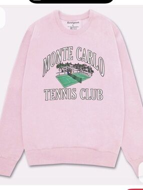Firstport Monte Carlo Tennis Club Sweatshirt Pink Size S